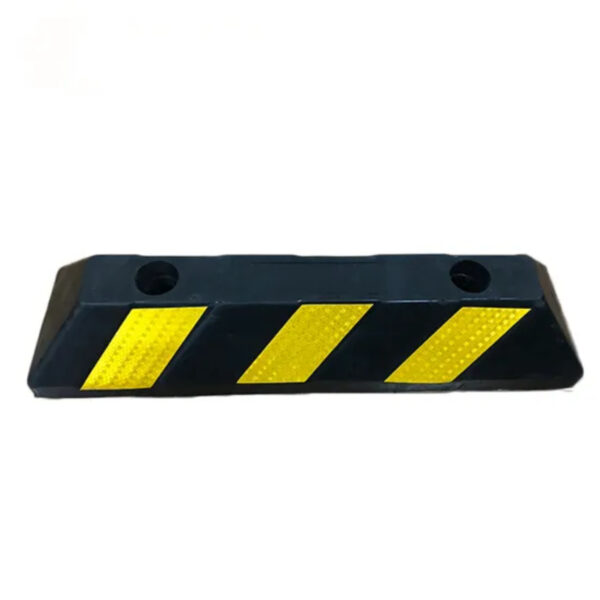 Custom Rubber Wheel Stopper White Road Marking Stopper - Image 3