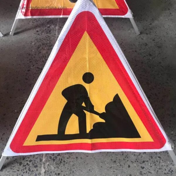High Quality Reflective Tripod Triangle Road Warning Sign - Image 3