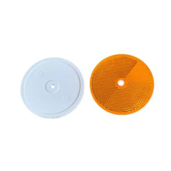 80mm Round Reflective Plastic Reflector for Road Safety - Image 2