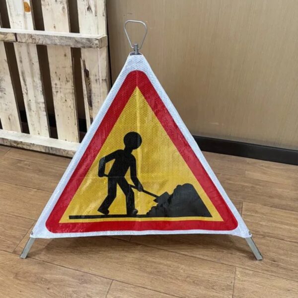 70cm Foldable Tripod Warning Sign Reflective Tripod Signs - Image 2