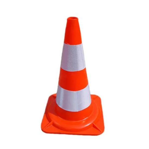 Custom 47cm Red Cone Flexible Reflective PVC Traffic Cone - Image 2