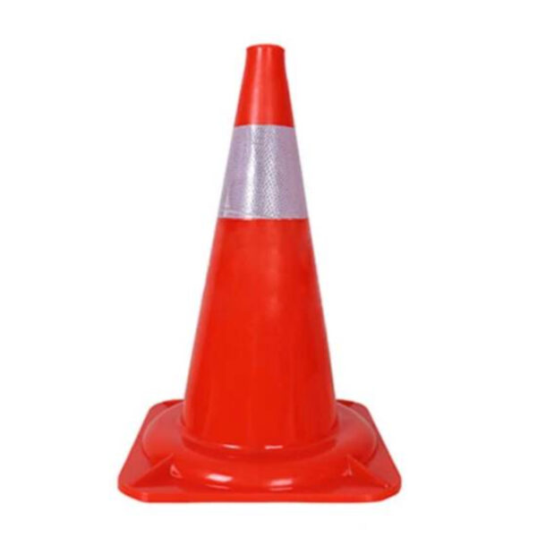 Custom 47cm Red Cone Flexible Reflective PVC Traffic Cone - Image 3