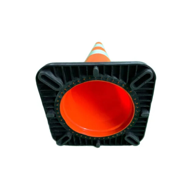 High Quality Black Base Flexible Cone 75cm PVC Traffic Cone - Image 3