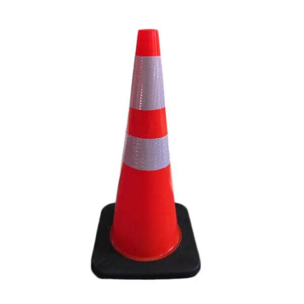 High Quality Black Base Flexible Cone 75cm PVC Traffic Cone - Image 4