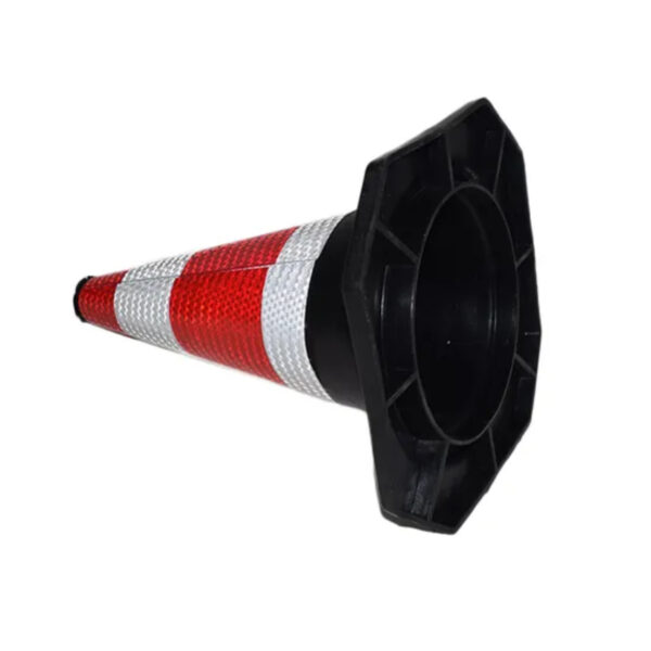 Customized 70cm Red Reflective Soft Rubber Traffic Cone - Image 4