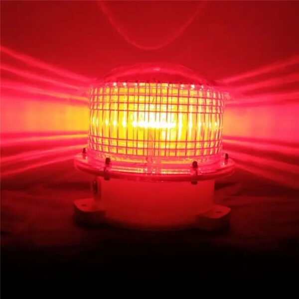 Waterproof Solar Dock Warning Light Traffic Signal Red Light - Image 3
