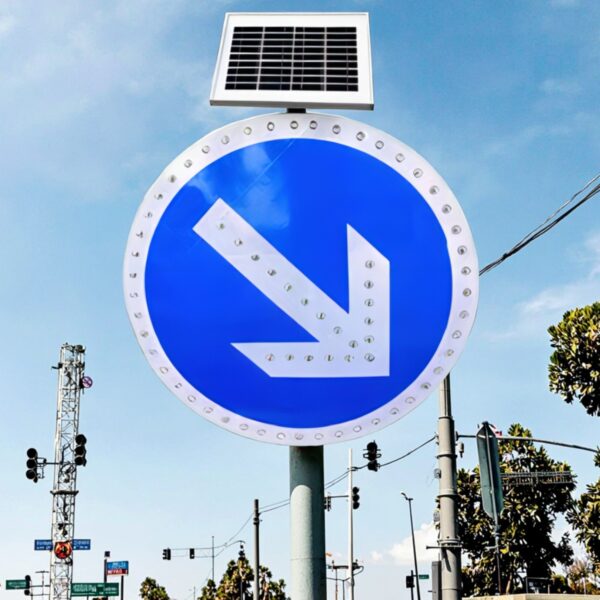 Reliable 600×600mm Reflective Sign Led Solar Traffic Signs - Image 2