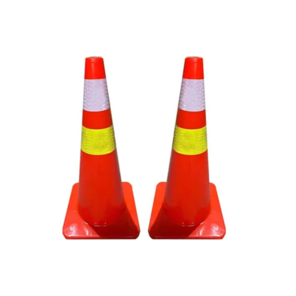 High Quality 70cm Traffic Road Cone PVC Road Safety Cone - Image 2
