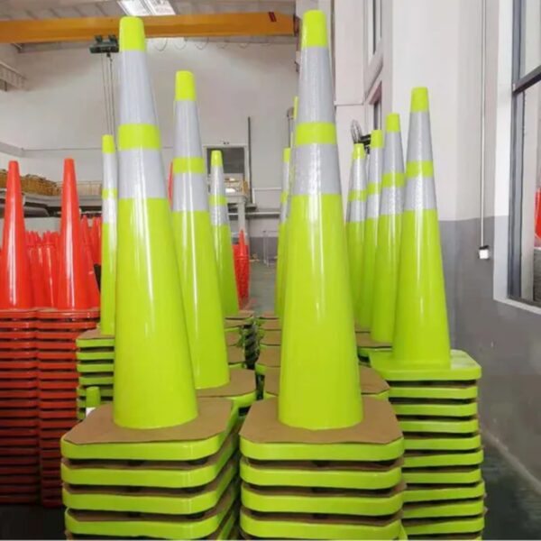 High Quality 94cm PVC Traffic Cone with Reflective Film - Image 2