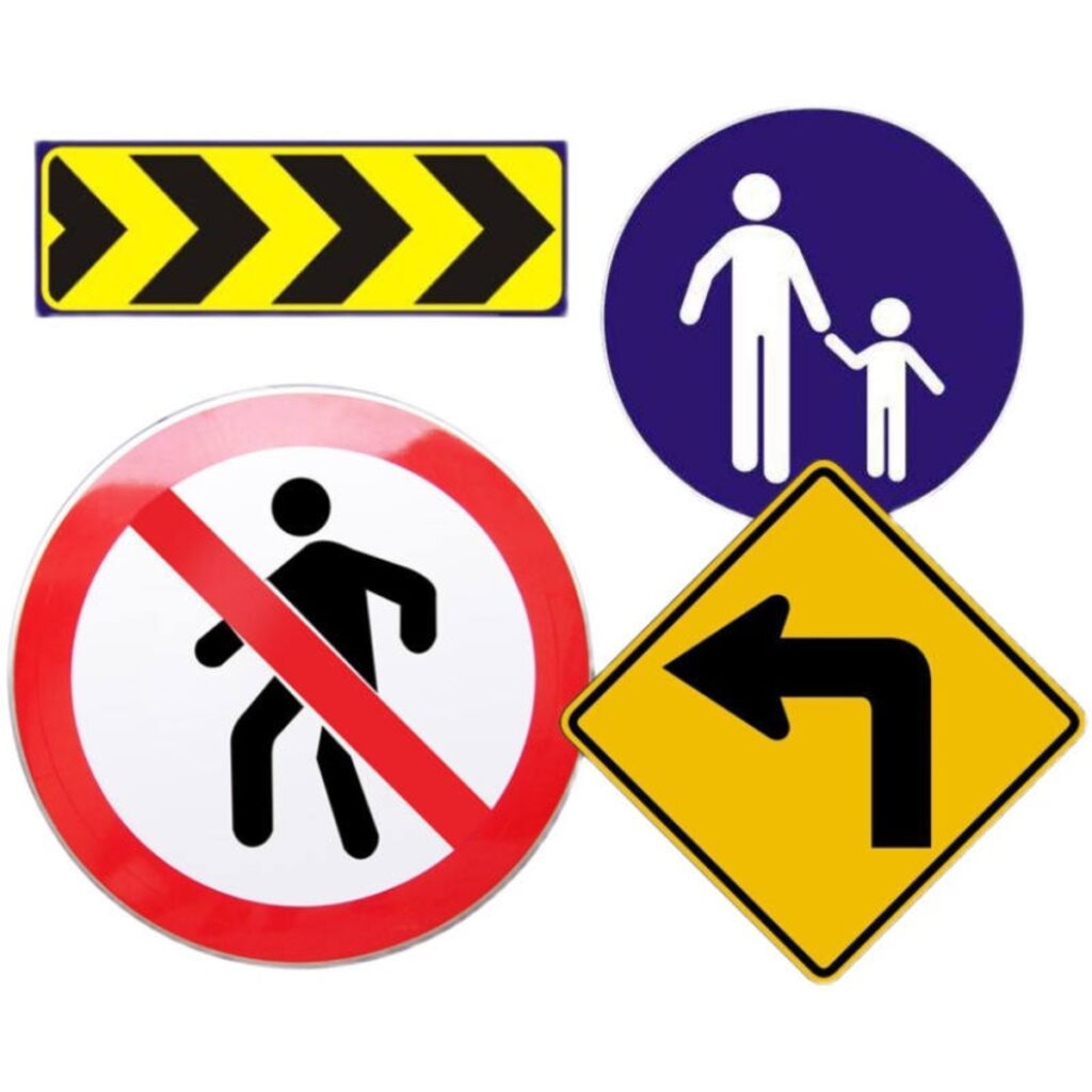 Aluminium Reflective Road Traffic Safety Signs for Roadway ...
