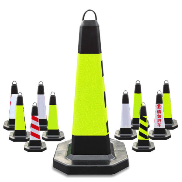 Reliable Custom Traffic Road Cone Black Base Flexible Cone - Image 4