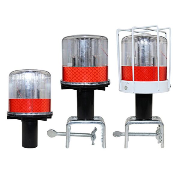 LED Solar Warning Light Road Construction Traffic Light - Image 2