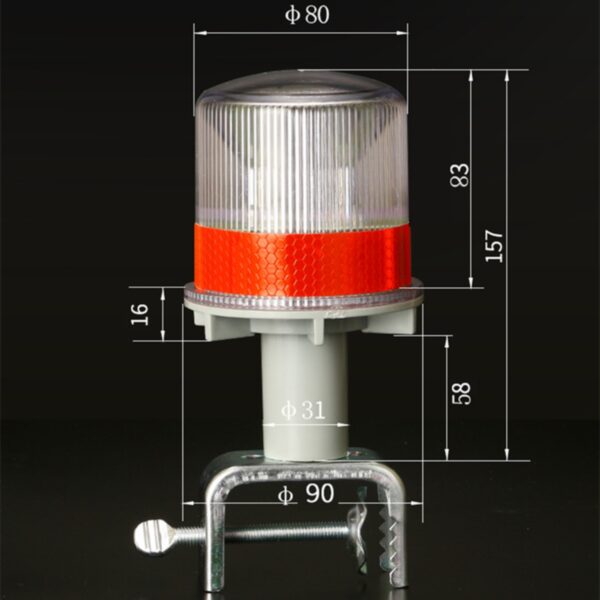 LED Solar Warning Light Road Construction Traffic Light - Image 5
