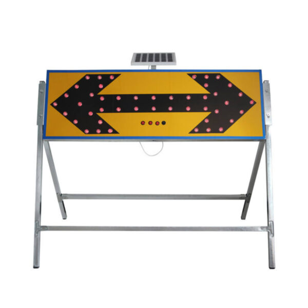 Aluminium Portable Traffic Sign with Solar LED Light - Image 2