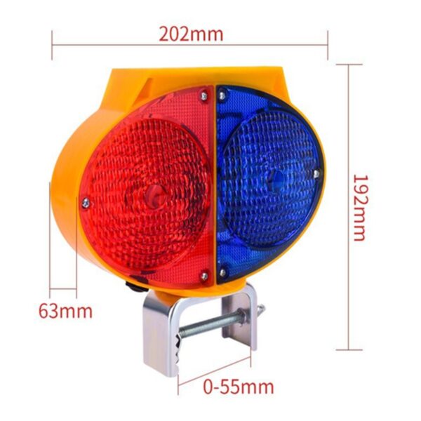 Road Bicolor Flashing Light Warning Solar Powered Led Light - Image 4