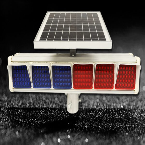 Solar Red Blue Light Double Flash LED Signal Strobe Light - Image 3