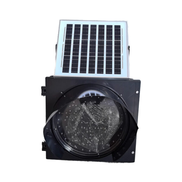Solar Warning Light Yellow Traffic Light for Road Safety - Image 4