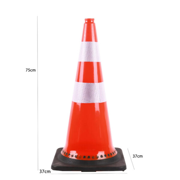Wholesale Reliable 750mm PVC Traffic Cone With Black Base - Image 2