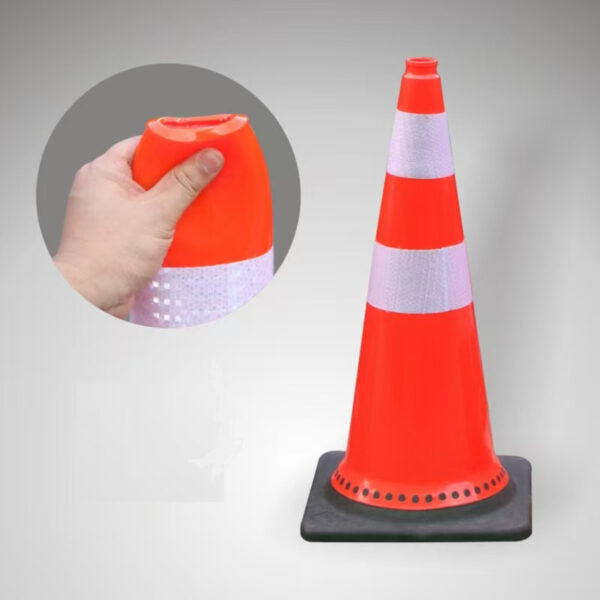 Wholesale Reliable 750mm PVC Traffic Cone With Black Base - Image 4