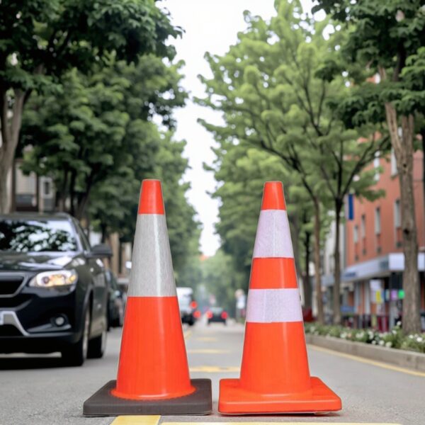 Reliable High Quality Traffic PVC Cone with Black Base - Image 2