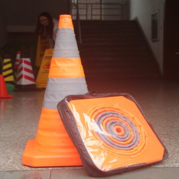 Reliable Portable 500mm Waterproof Cone With Rubber Base - Image 3