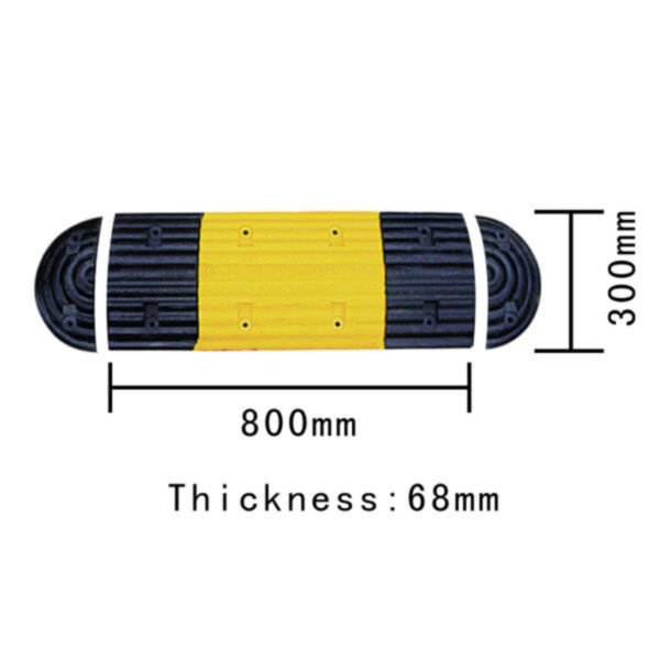 Visible Rubber Speed Bumps With Strip Road Speed Hump - Image 5