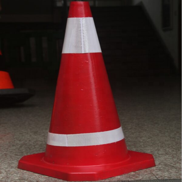 High Quality Four Corner Cone White Rubber Road Cone - Image 2