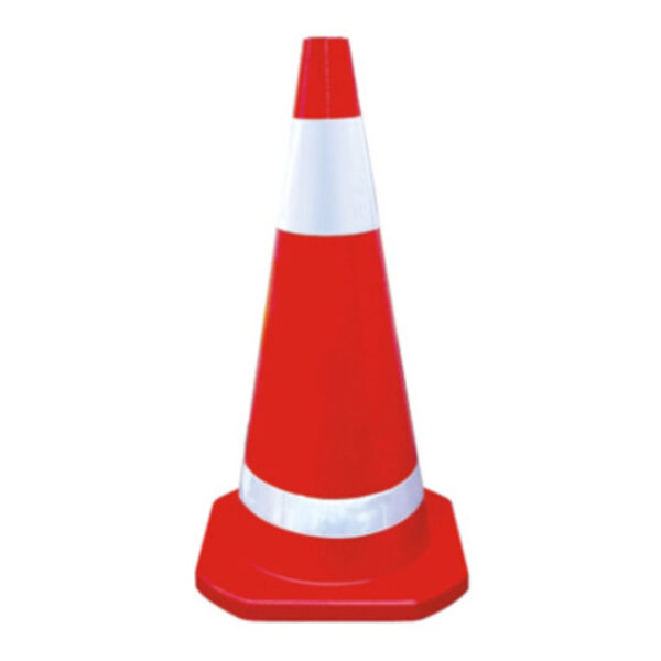 High Quality Four Corner Cone White Rubber Road Cone - Image 3