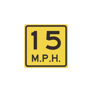 15 MPH Speed Limit Sign