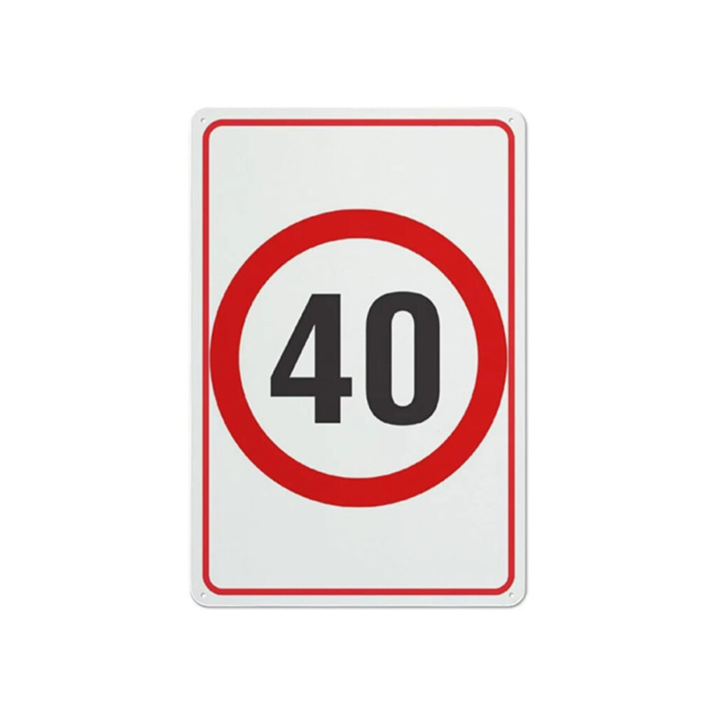40 Speed Limit Sign