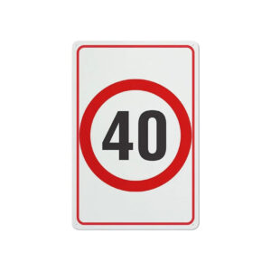 40 Speed Limit Sign
