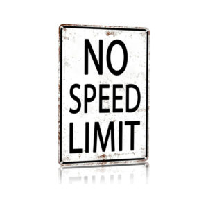 No Speed Limit Road Sign