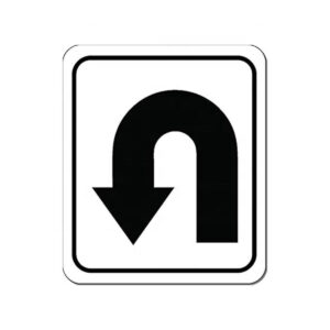 U Turn Left Arrow Sign