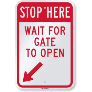 Wait Gate Open Sign