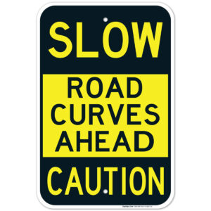Curves Ahead Sign