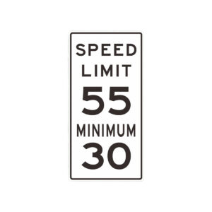 55 MPH Speed Sign