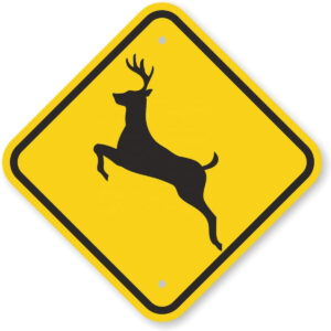 Deer Xing Crossing Sign