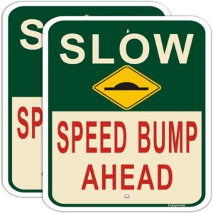 Speed Bumps Ahead Sign