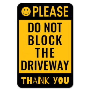 No Blocking Road Sign