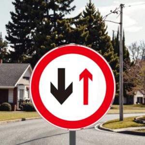 Customized High Quality Aluminium Traffic Two Way Lane Sign