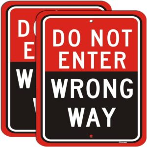 No Wrong way Entry Sign