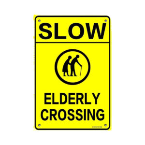 Customized High Quality Aluminum Roadway Elderly Crossing Sign