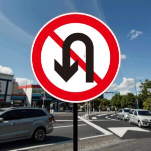 Customized High Quality Aluminum U turn Forbidden Sign