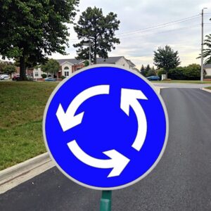 Customized High Quality Durable Aluminum 450mm Round Signs