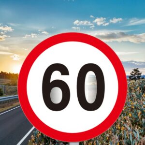 Circular Speed Limit Sign