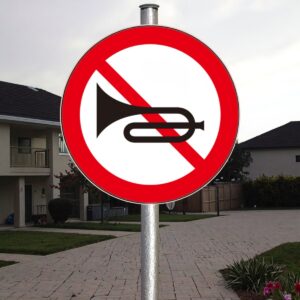 No Honking Horn Sign