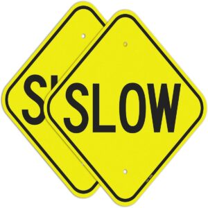 Slow Street Road Sign
