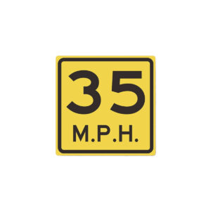 35 MPH Speed Limit Sign