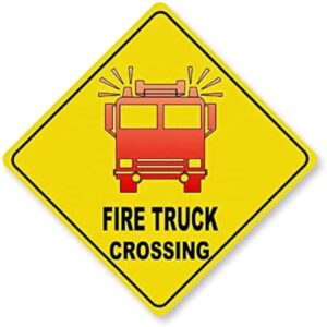 Fire Truck Xing Traffic Sign