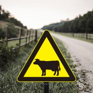 Customized High Quality Durable Triangle Animal Ahead Sign